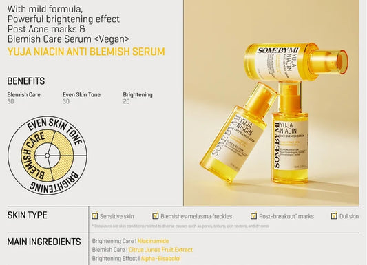 SOME BY MI - Yuja Niacin Anti Blemish Serum 50ml