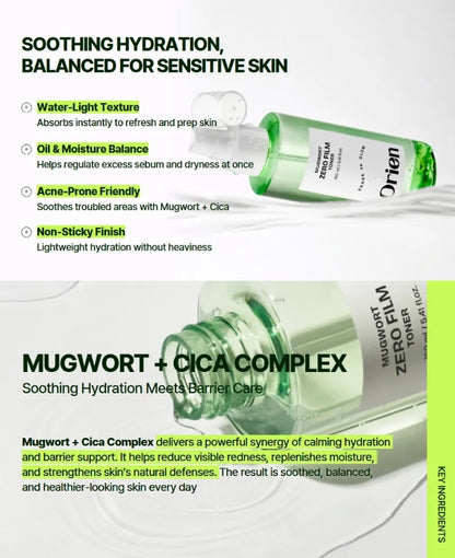 Orien - Mugwort Zero Film Toner 160ml