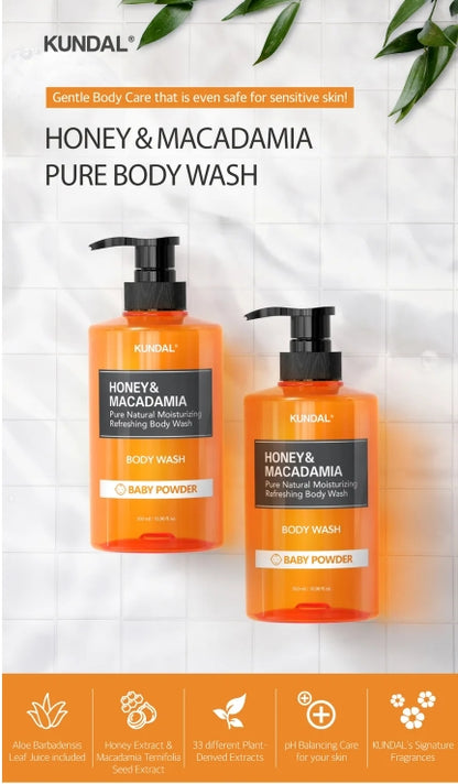 KUNDAL - Honey & Macadamia Pure Natural Moisturizing Refreshing Body Wash 500ml