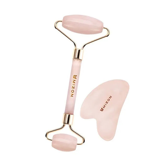 MIZON - Facial Massage Roller And Gua-Sha Set 2pcs
